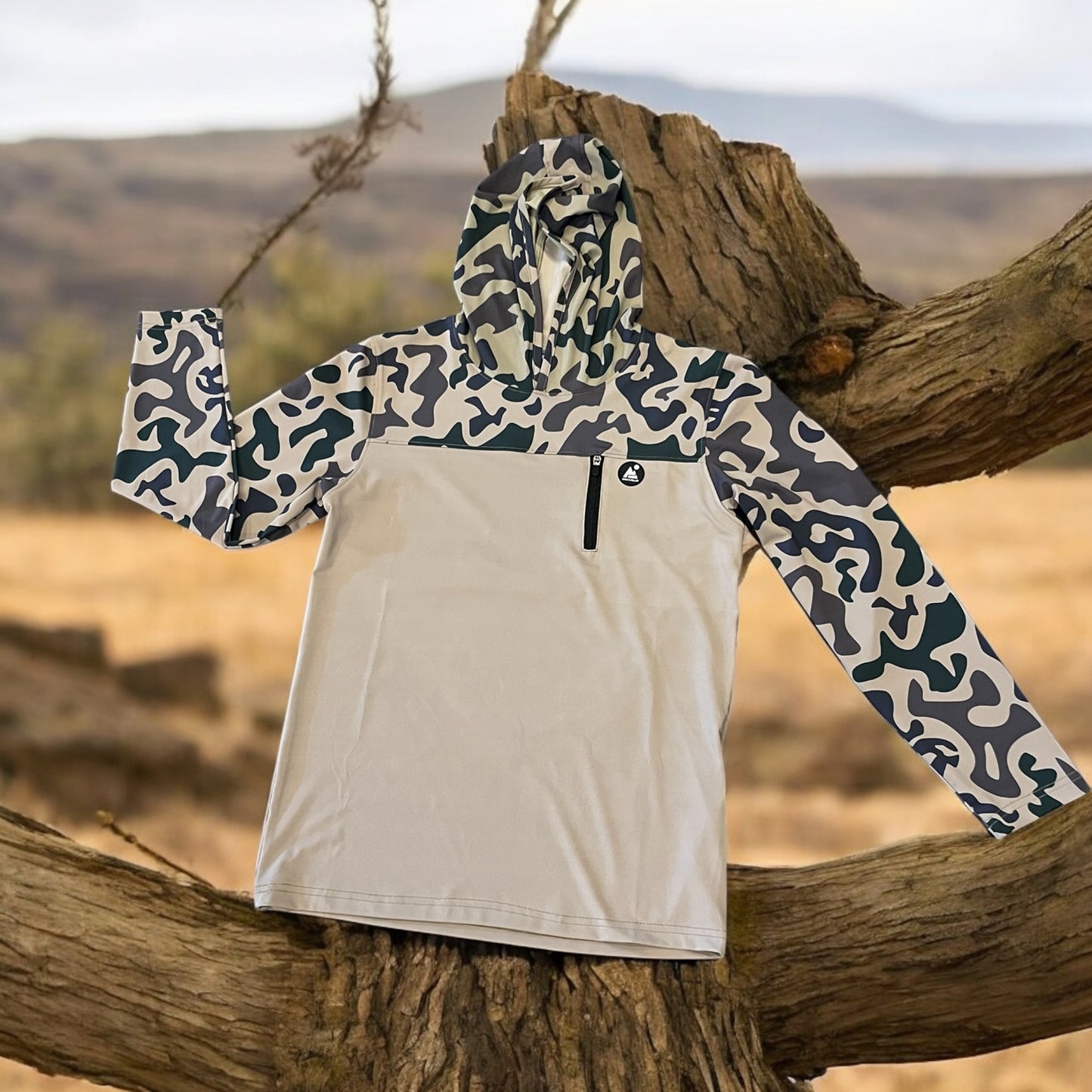 Adult Camouflage/Khaki Lightweight Hoodie